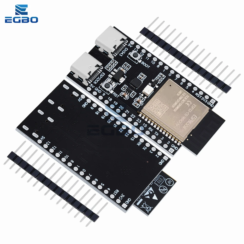 1 ~ 4 قطعة EGBO ESP32 ESP32-C6 WiFi + بلوتوث إنترنت الأشياء المزدوج نوع-C مجلس التنمية الأساسية مجلس ESP32-C6-DevKit C N4R2