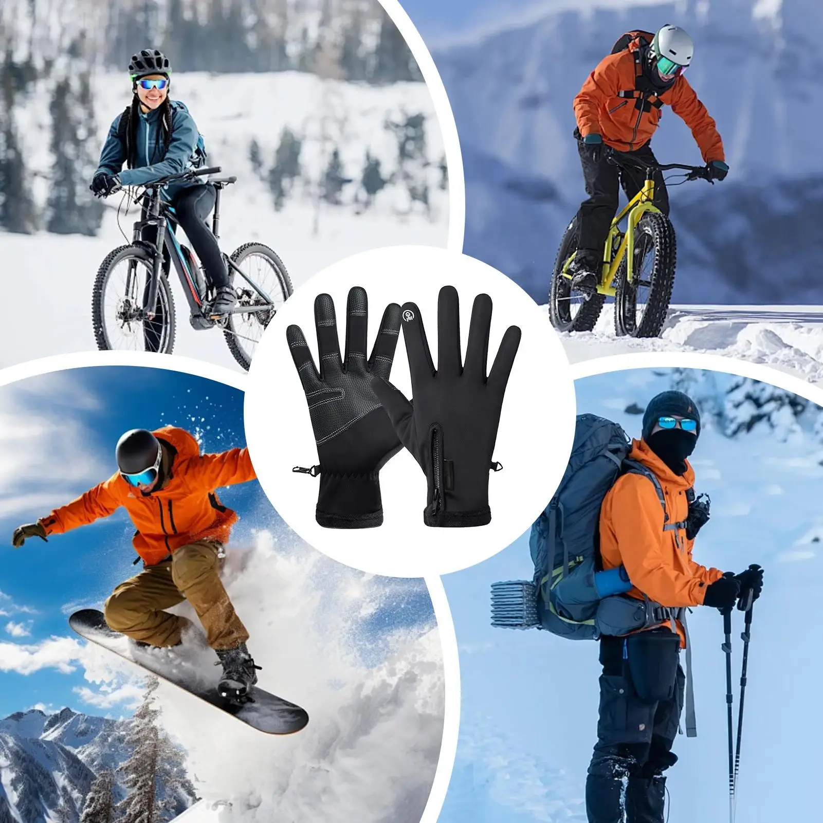 Warming Gloves Breathable 3 Modes Adjustable Long Lasting Hand Warmer Full Finger Electric Gloves For Home Cold Weather Outdoor