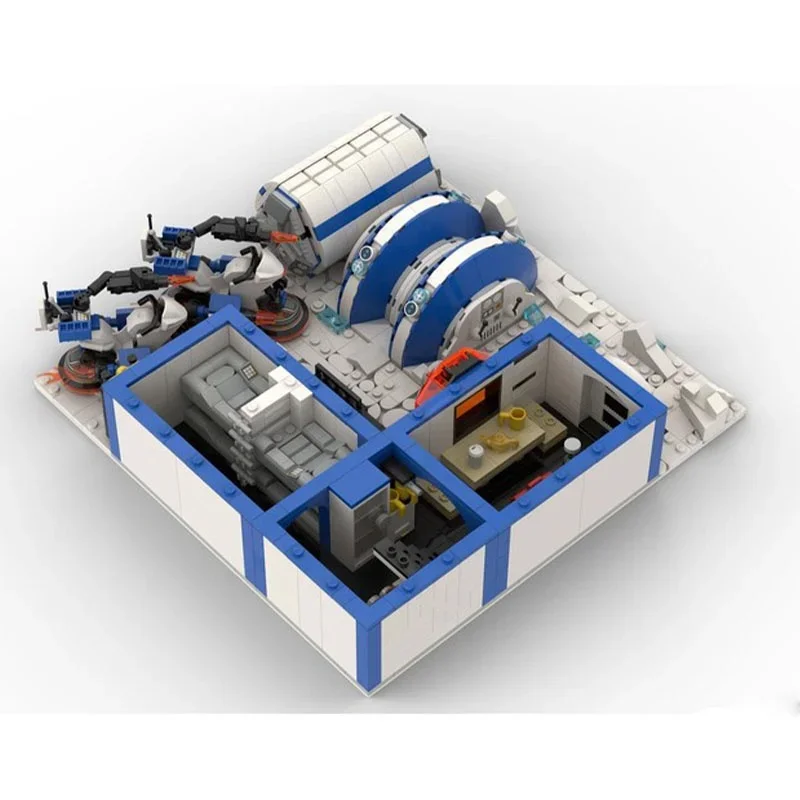 Bloques de construcción modelo planetados en hielo espacial MOC, 1827 Uds., regalos de navidad, arquitectura, juguetes para montar, ladrillo creativo, cumpleaños