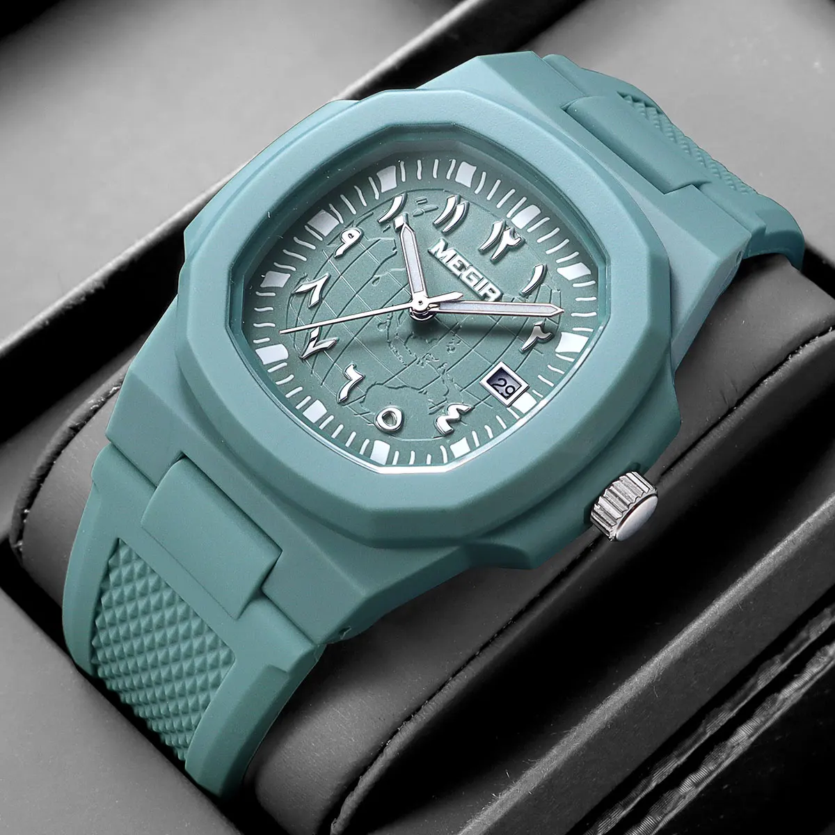 

MEGIR лучший бренд класса люкс модные часы для мужчин 30ATM водонепроницаемые часы с датой силиконовый ремешок спортивные кварцевые наручные часы Relogio Masculino
