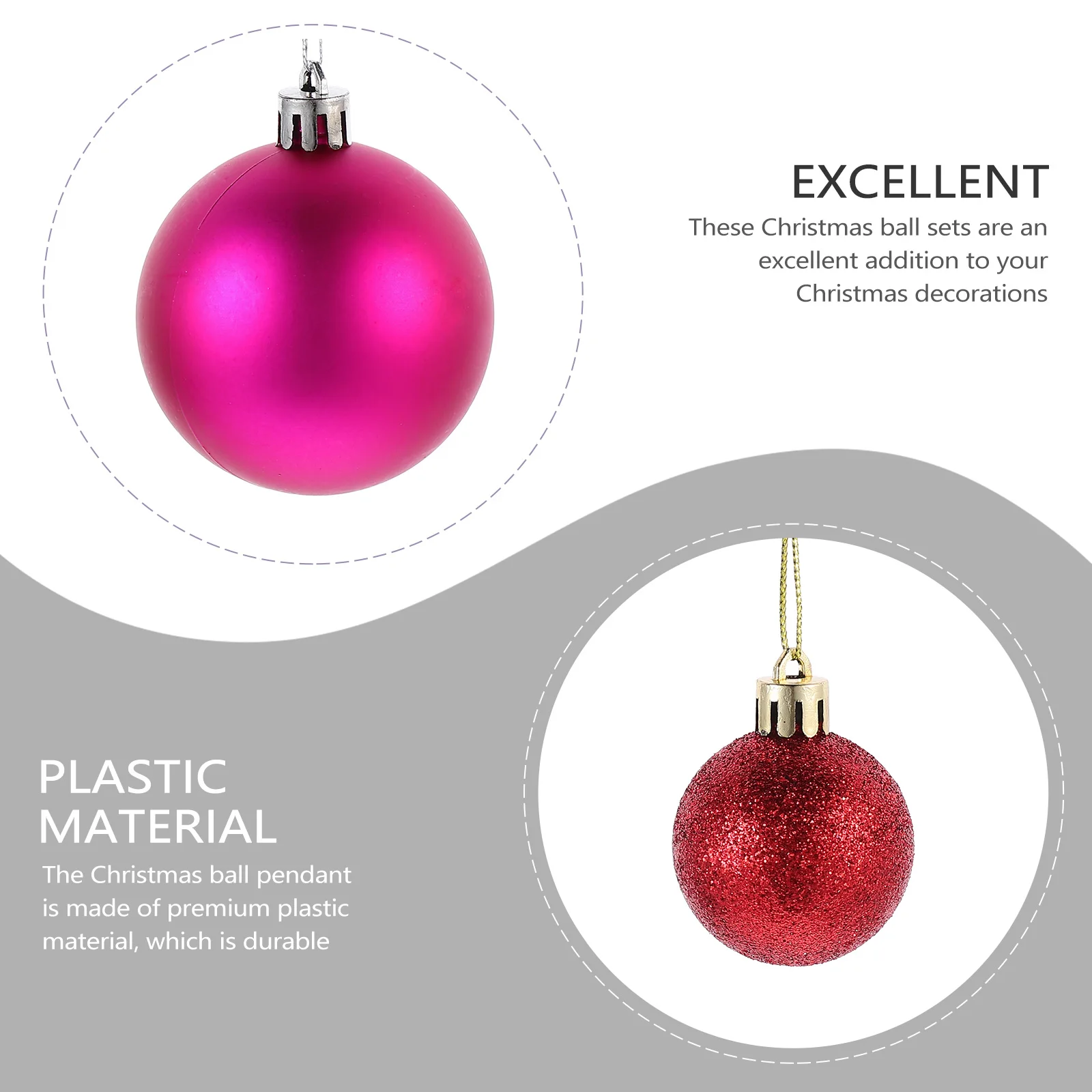 

Colorful Christmas Balls Decor Hanging Pendants for Tree Home Garden Party Supplies Plastic Festive nament