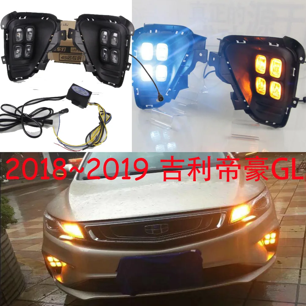 

car accessories bupmer head light Geely Emgrand GL fog light 2018~2019y LED Geely Emgrand GL headlamp