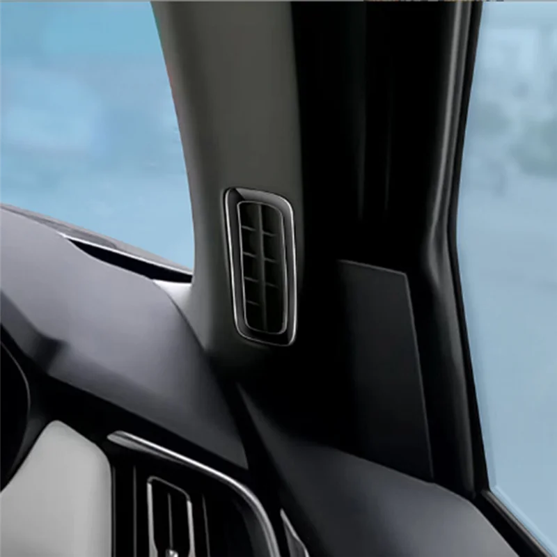 A30F-1 زوج سيارة عمود منفذ الهواء الإطار منفذ الهواء الإطار ملصق اكسسوارات لمازدا CX-60 2022 2023 RHD لمعان أسود #2