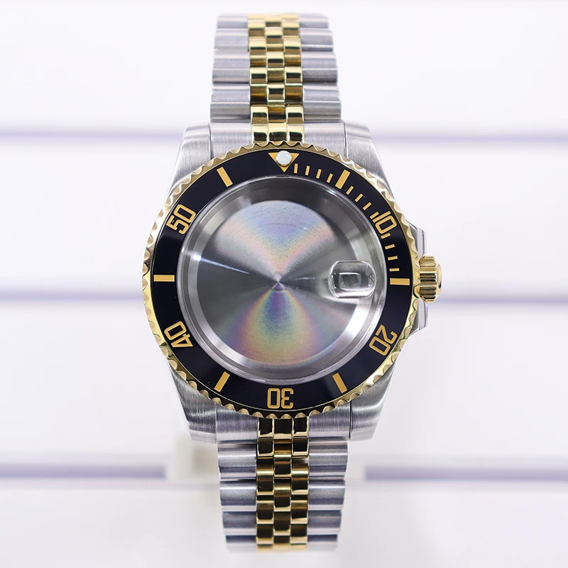 

40mm 200M Waterproof Watch Case Sapphire Glass For Nh35 Nh34 Nh36 Nh72 2824 Miyota8215 Movement SUB GMT Cases Strap Slide Buckle