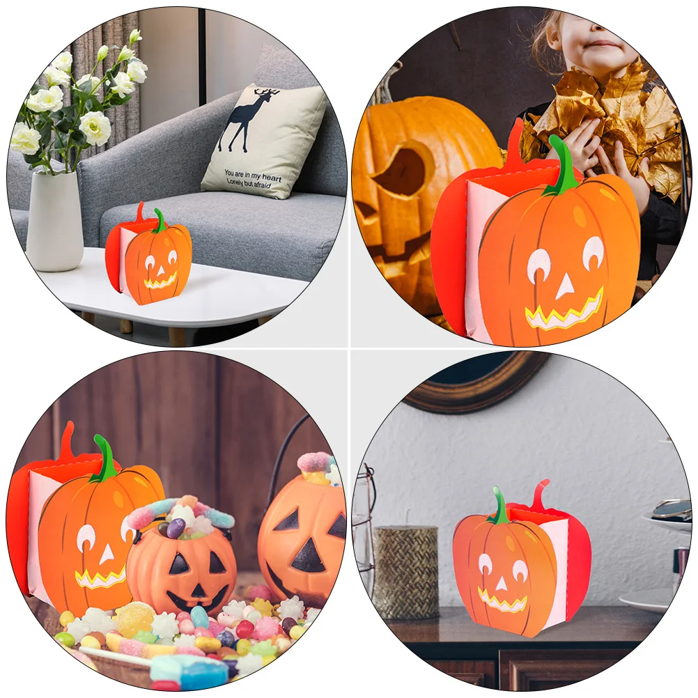 12 sacchetti di zucca, decorazioni per lanterne di Halloween, sacchetti scavati resistenti al fiamma, ornamenti per festival, resistenti allo strappo