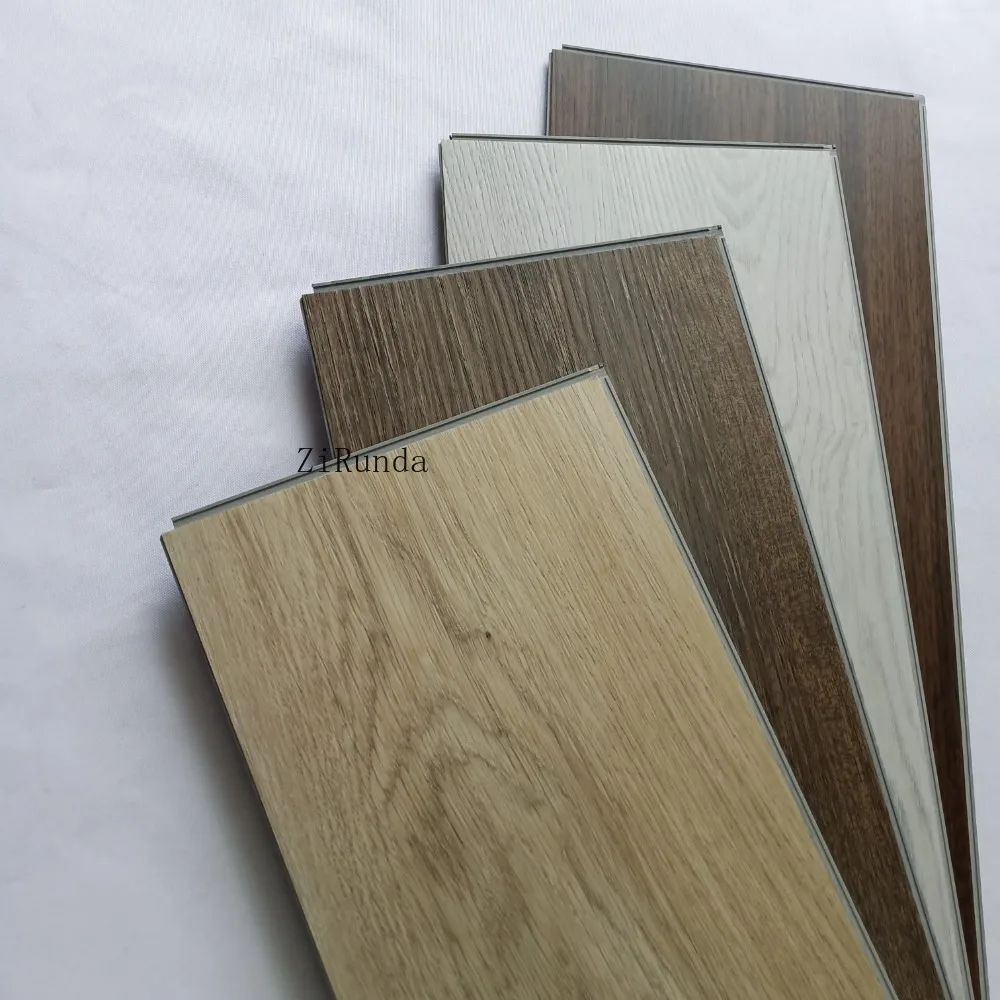 カスタマイズ版 モダン 100% オフィス向け ハードコア SPC プラスチックフロア 防水 エンボス加工 木目調