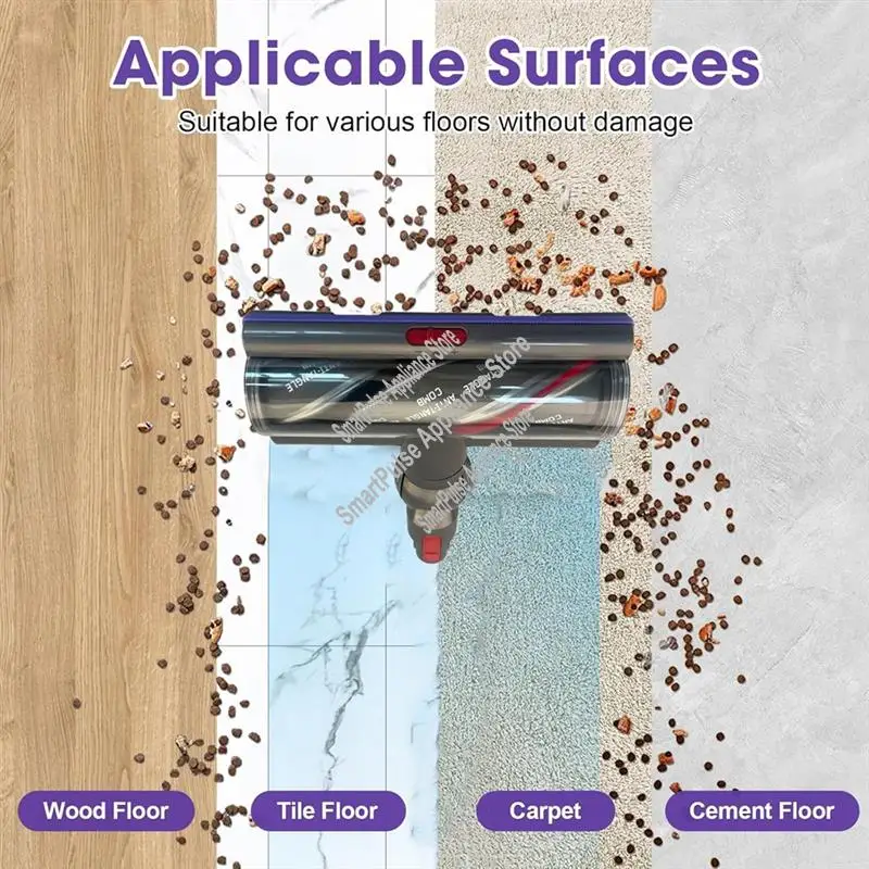 Cabeça de sucção de alto torque para Dyson V10 V11 V15 Acessórios anti-emaranhado Limpeza profunda para tapetes e pisos duros