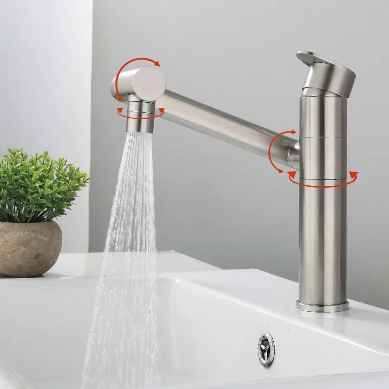 

Universal faucets hot and cold folding basins rotatable hand washing hair washbasin faucets on and off counter in the bathroom