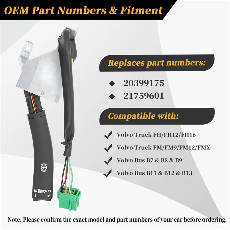 

A04E-For Volvo 20399175 21759601 Engine Exhaust Brake Switch Headlight Steering Column Switch Truck Spare Parts