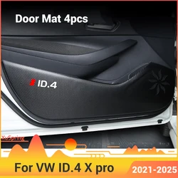 Car Door Anti-dirty Anti-kick Protective Mat Pad Cushion Sticker Garnish For VW ID.4 ID4 X PRO GTX Crozz 2021-2025