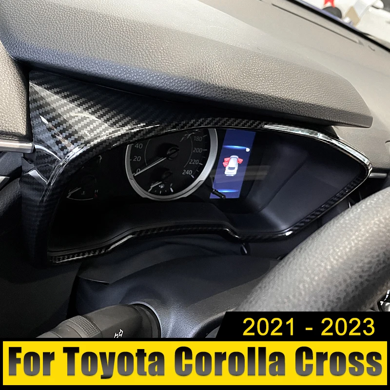 

For Toyota Corolla Cross XG10 2021 2022 2023 Hybrid ABS Car Instrument Display Speedometer Gauge Cover Case Trim Frame Sticker