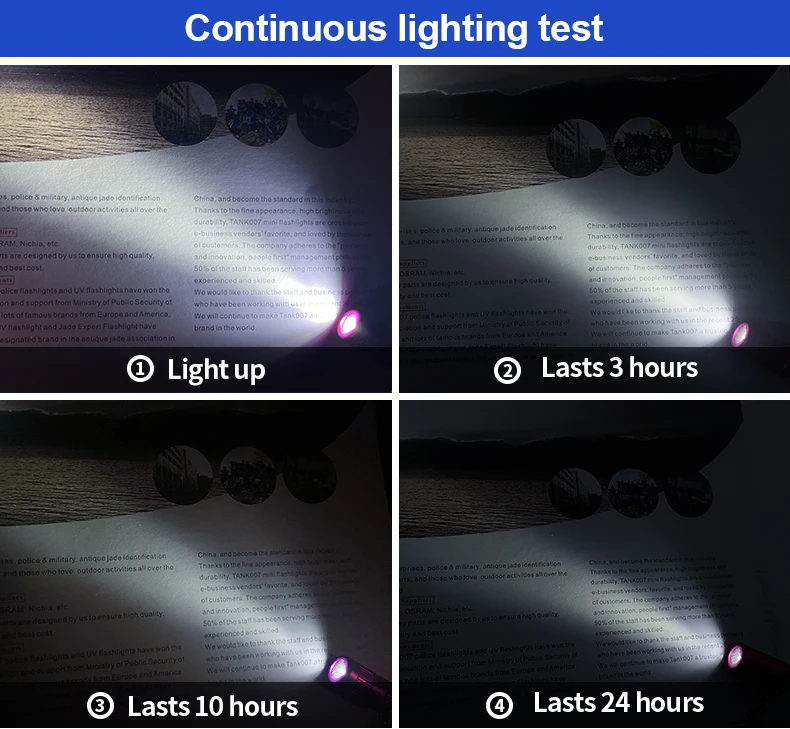 TANK007 E15 AI Outdoor Super Bright LED Flashlight Night Riding Camping Hiking Hunting & Indoor Activities Use