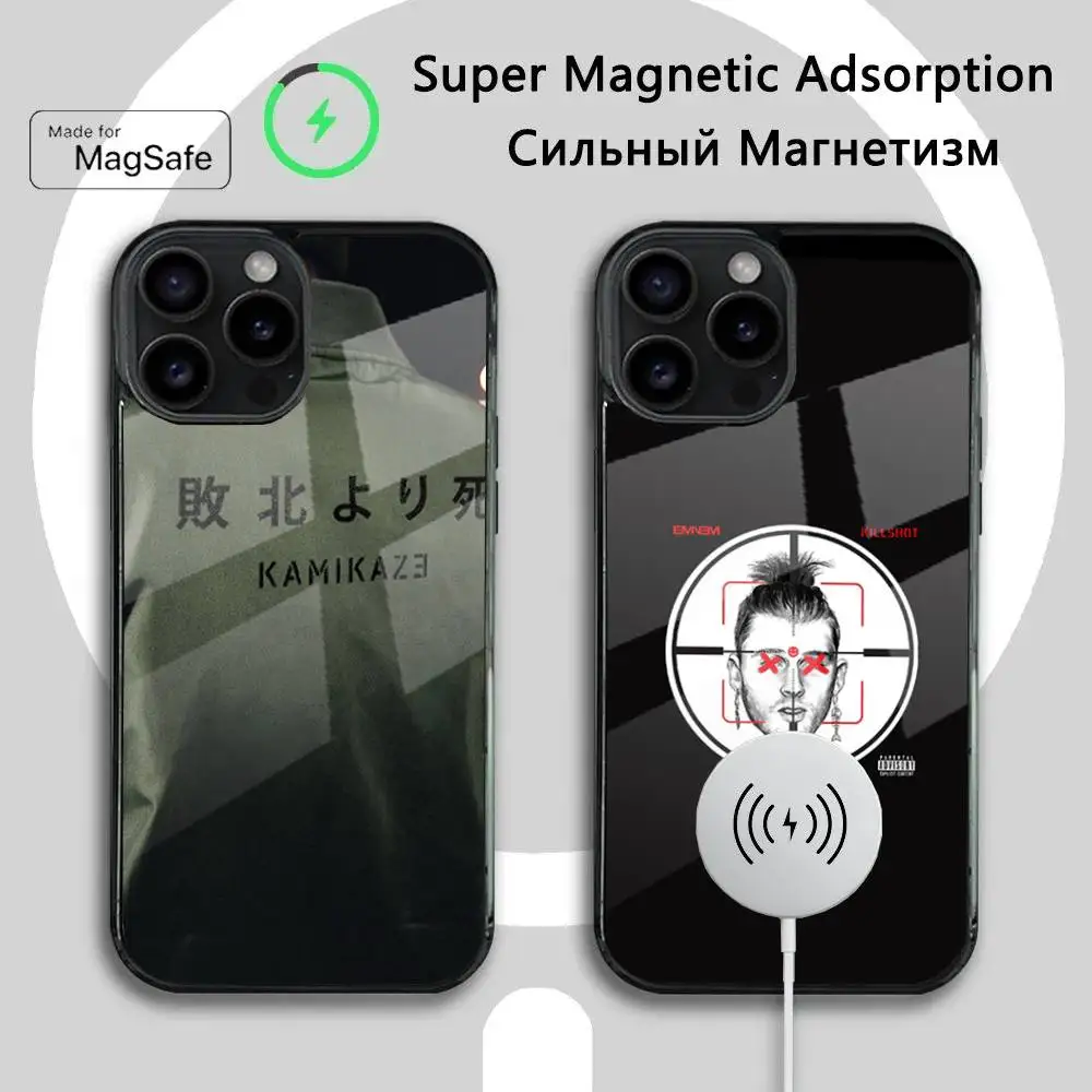 

Rap E-Eminem Phone Case For iPhone 16 15 14 13 12 11 Plus,Pro,Max Mini Magsafe Magnetic Wireless Charging