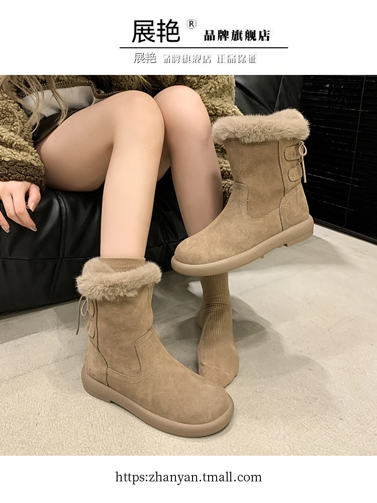 Botas de mujer nuevas 2024 zapatos calzado de invierno Australia cuero Lolita señoras nieve tobillo botas Lolita zapatos botas-mujeres pie de invierno