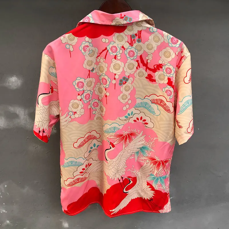 2023 Hawaiian Shirts Summer Shirt Men  Streetwear Animal Flower Plant Print Beach Shirt Hip Hop  Casual Tropical Holiday Tops