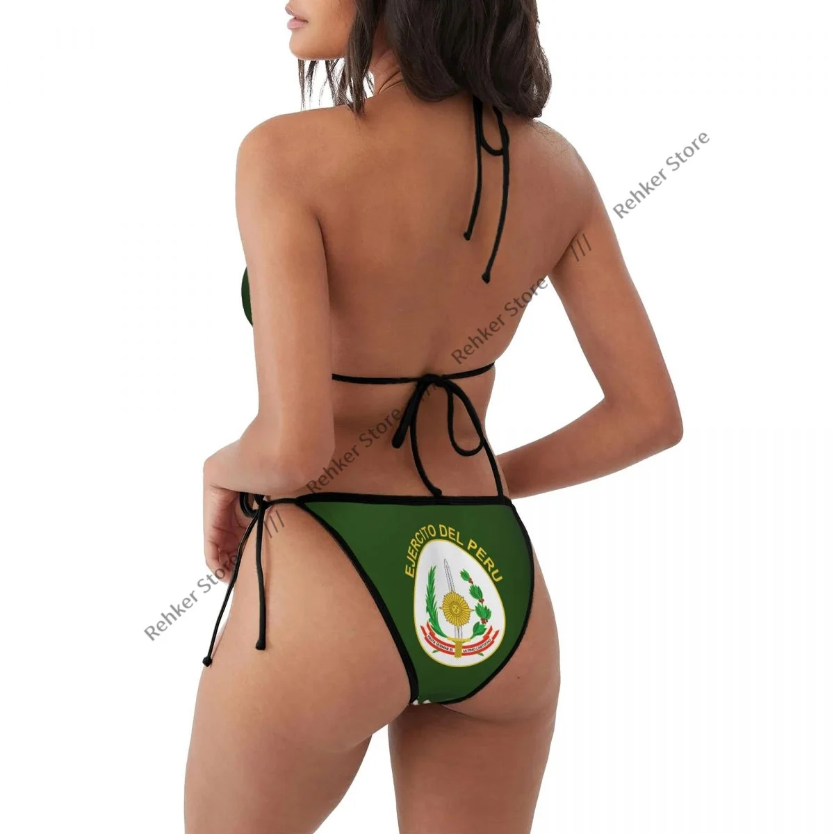 Traje de baño bikini sexy para mujer Bandera del traje de baño peruano