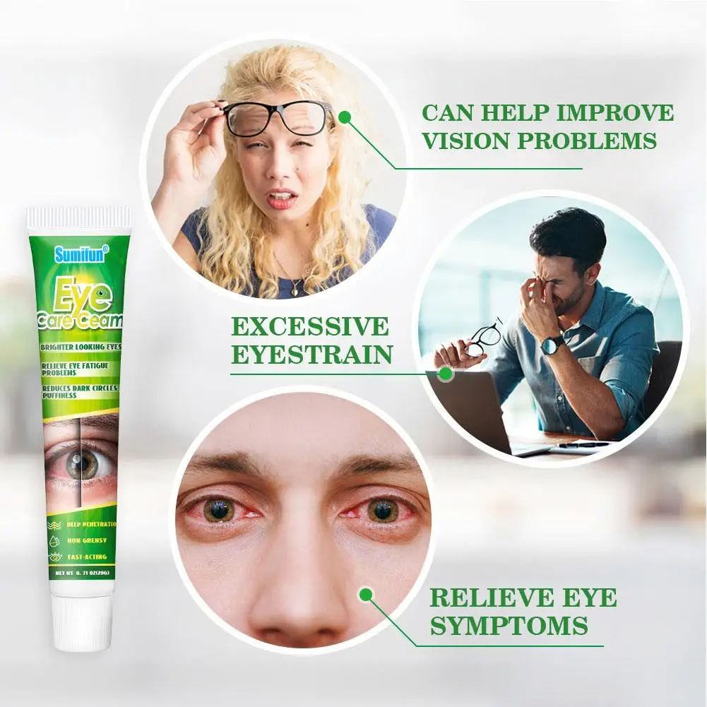 Chinese Herbal Medicine Eye Care Cream, mais brilhante, reduz a fadiga escura, problemas oculares, olhando inchaço, aliviar os círculos um, R5T8, 20g