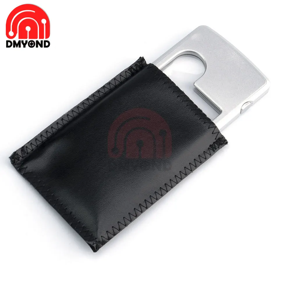 Portable Multifunctional Dual-Lens 3X 6X Magnifying Glass with LED Light Premium Quality Silver Card Type Magnifier For Reading