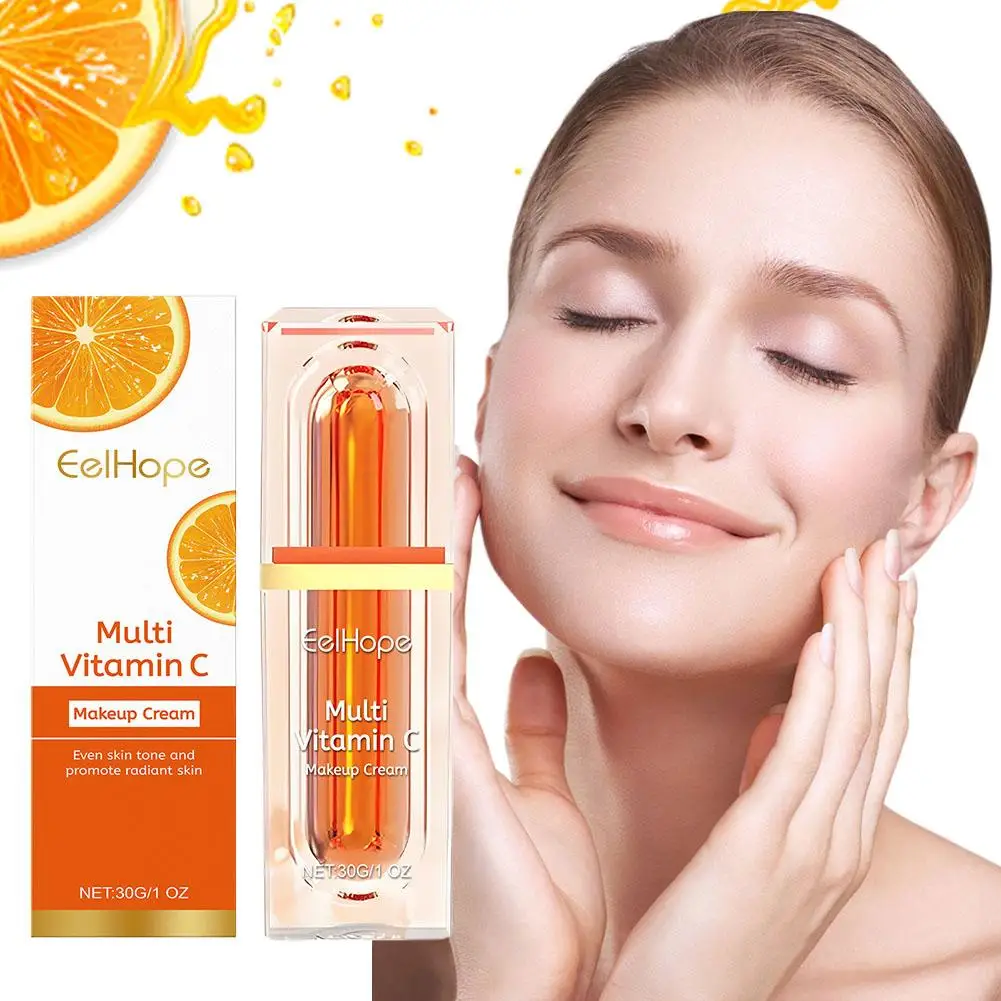 

Vitamin C Tone-up Cream 30g VC Whitening Brightening Skin Lazy Moisturizing Makeup Cream Concealer Care Natural Cosmetics M9P5