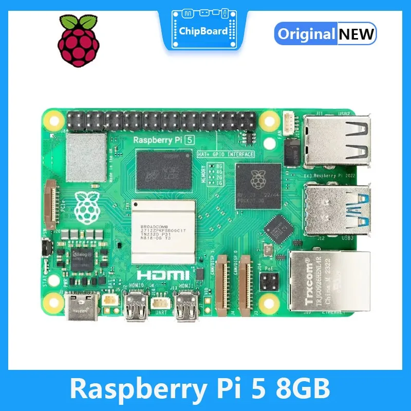 Raspberry Pi 5 8GB Cortex-A76 Linux Arm Board Python programlama PCIe Gigabit Ethernet USB3.0