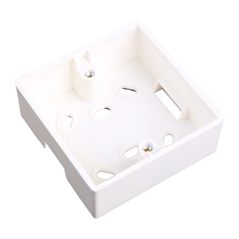 86 Type PVC Junction Box Wall Mounted Socket Base Electrical Outlet