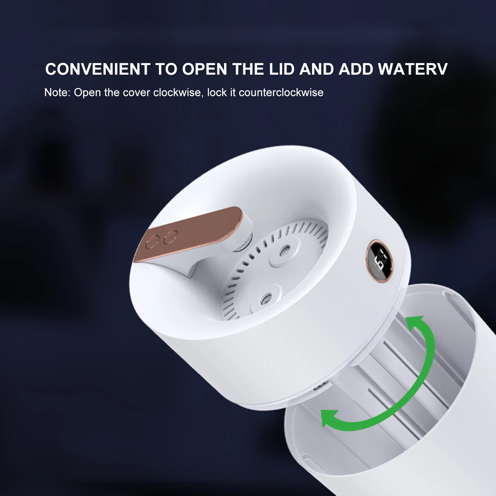 3L Mist Humidifier Diffuser with Humidity Display Double Nozzle Cool Mist Humidifier Quiet Colorful Night Light Humidifier