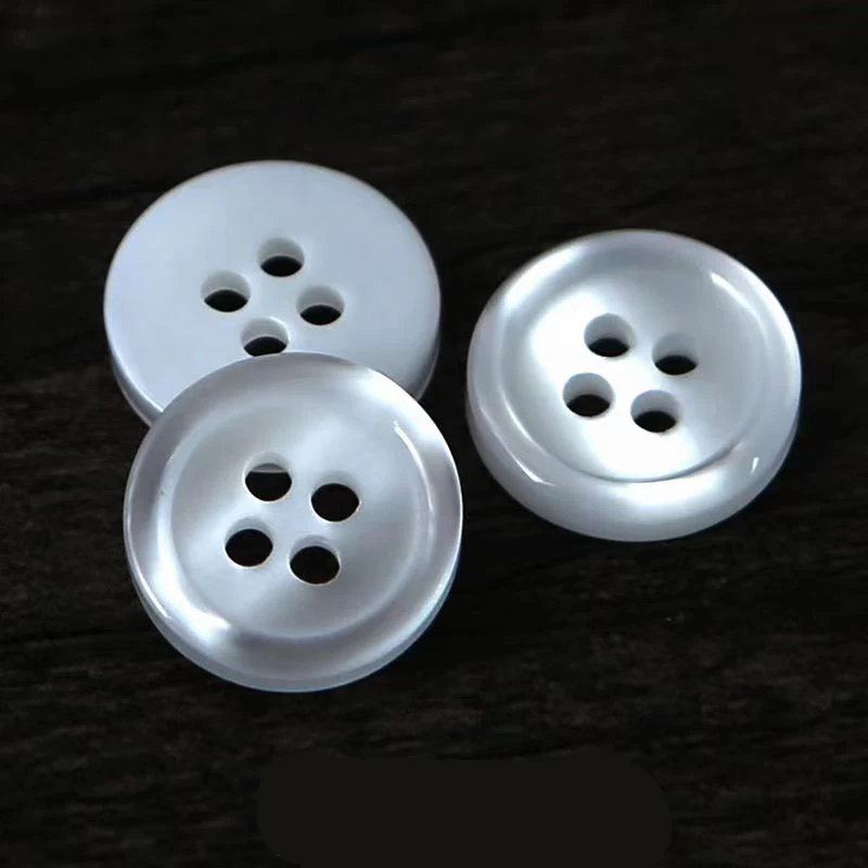 100pcs 9mm/10mm/11mm White color 4holes buttons shirt buttons apparel supplies sewing accessories