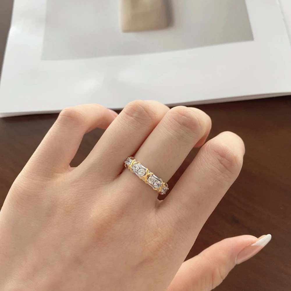 KNOBSPIN D VVl\'s-Bague Moissanite pour Femme, Bijoux de Fiançailles et de Mariage avec GRA, Argent Sterling 925, Plaqué Or Blanc, Bande d\'Éternité