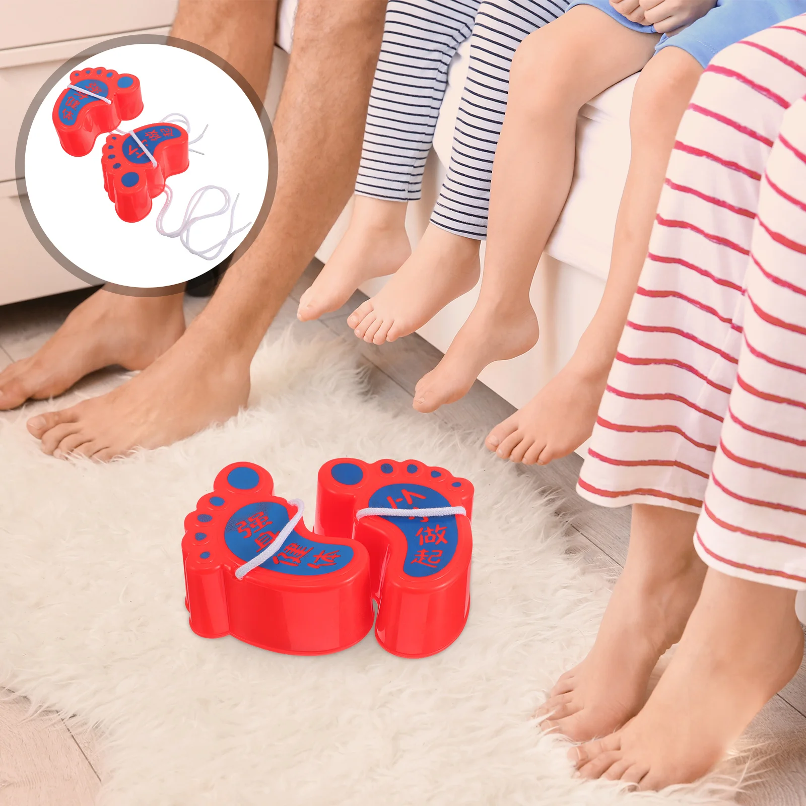 Trampoli da passeggio per bambini Giocattoli di bilanciamento Integrazione sensoriale Allenamento Trampoli per bambini Attrezzatura prescolare rossa Plastica