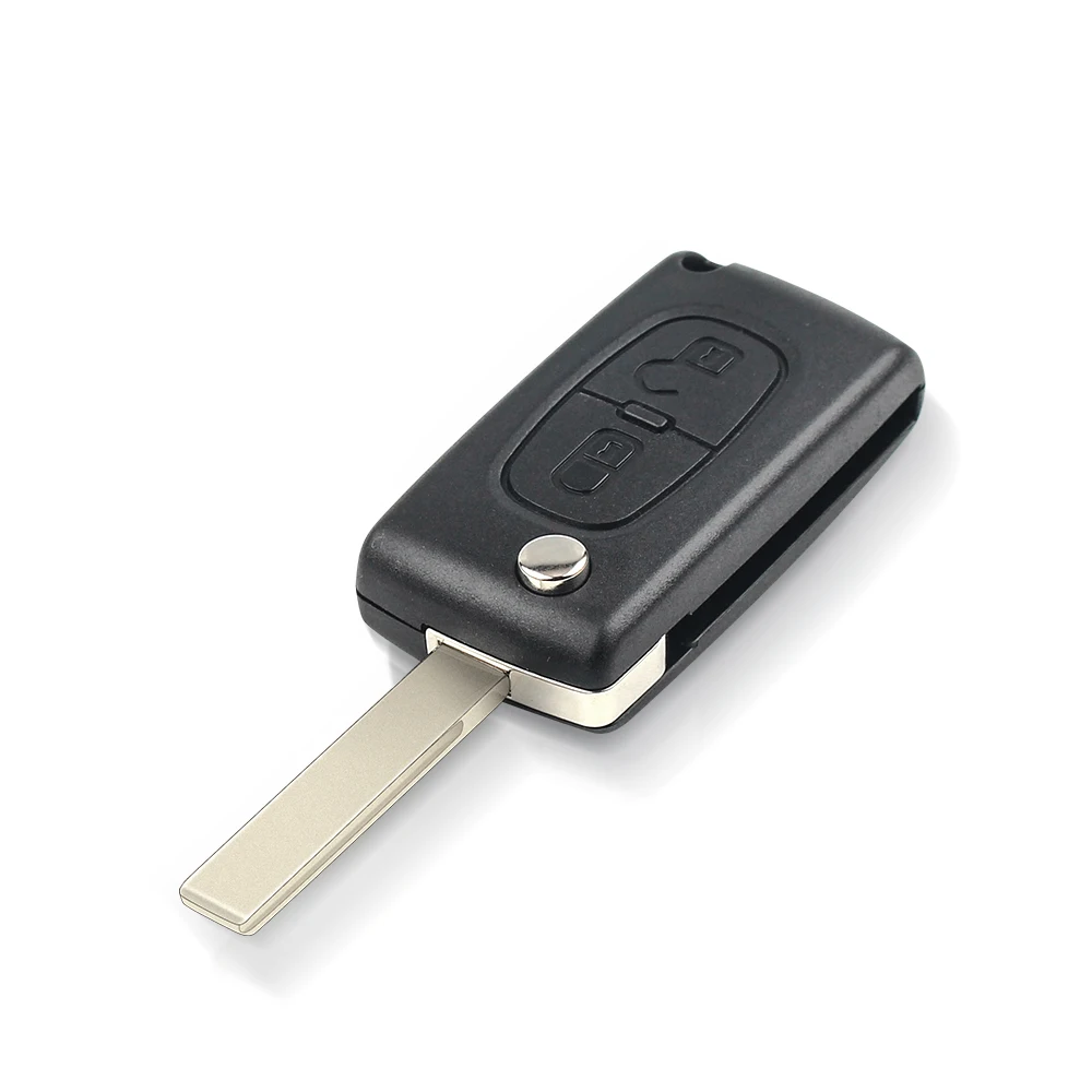 KEYYOU VA2/HU83 Lama 2 Bottoni Auto Chiave A Distanza di Fob CHIEDERE FSK Per Peugeot 307 3008 308 408 433MHz ID46 7941 CE0536 CE0523 Chiave di Vibrazione