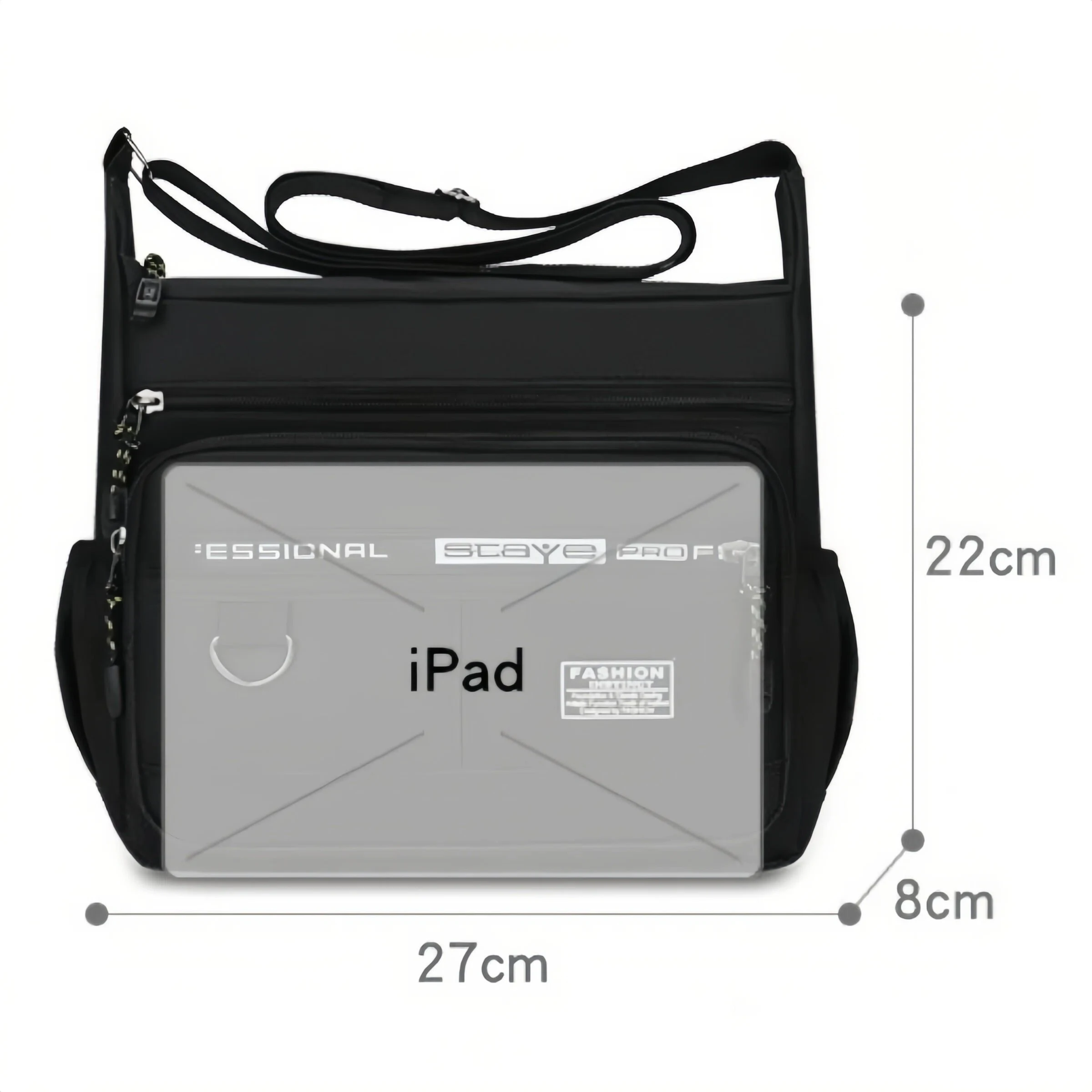 2026 New Fashion Men Crossbody Shoulder Bag Fashion Business Casual Storage Bag with Multi-layer Pockets Adjustable Strap