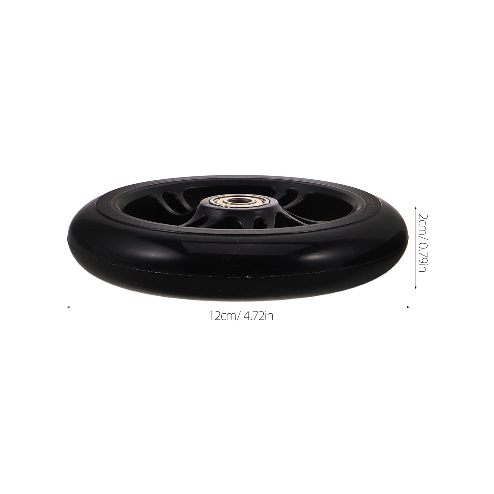 1 زوج عجلات عربة استبدال صامتة بولي PU سكوتر عجلات لوح التزلج سهلة التركيب امتصاص الصدمات عجلات عربة التسوق