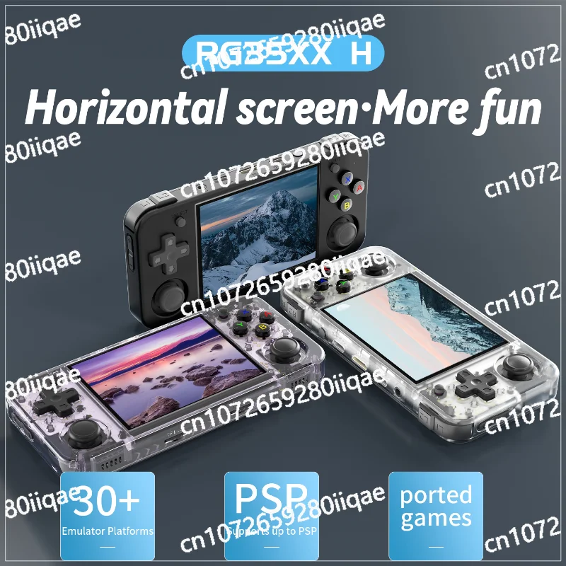 RG35XX H horizontal version portable ps arcade gba game nostalgic PSP open source handheld game console