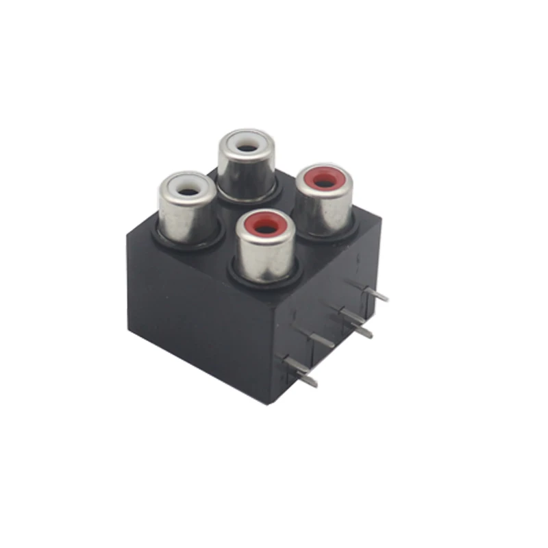 【5-1PCS】AV-8.4-12 Socket RCA Lotus Socket Audio And Video Socket Signal Socket Sealed 4-hole Bit