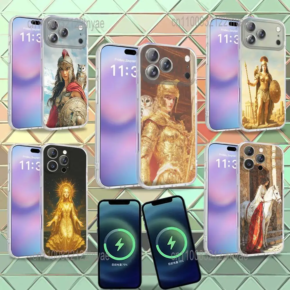 

Greek Mythology Athena Phone Case For iPhone 16,14,11,17,13,15,12,Air,Plus,Pro,Max,E,Mini Frosted for MagSafe Magnetic