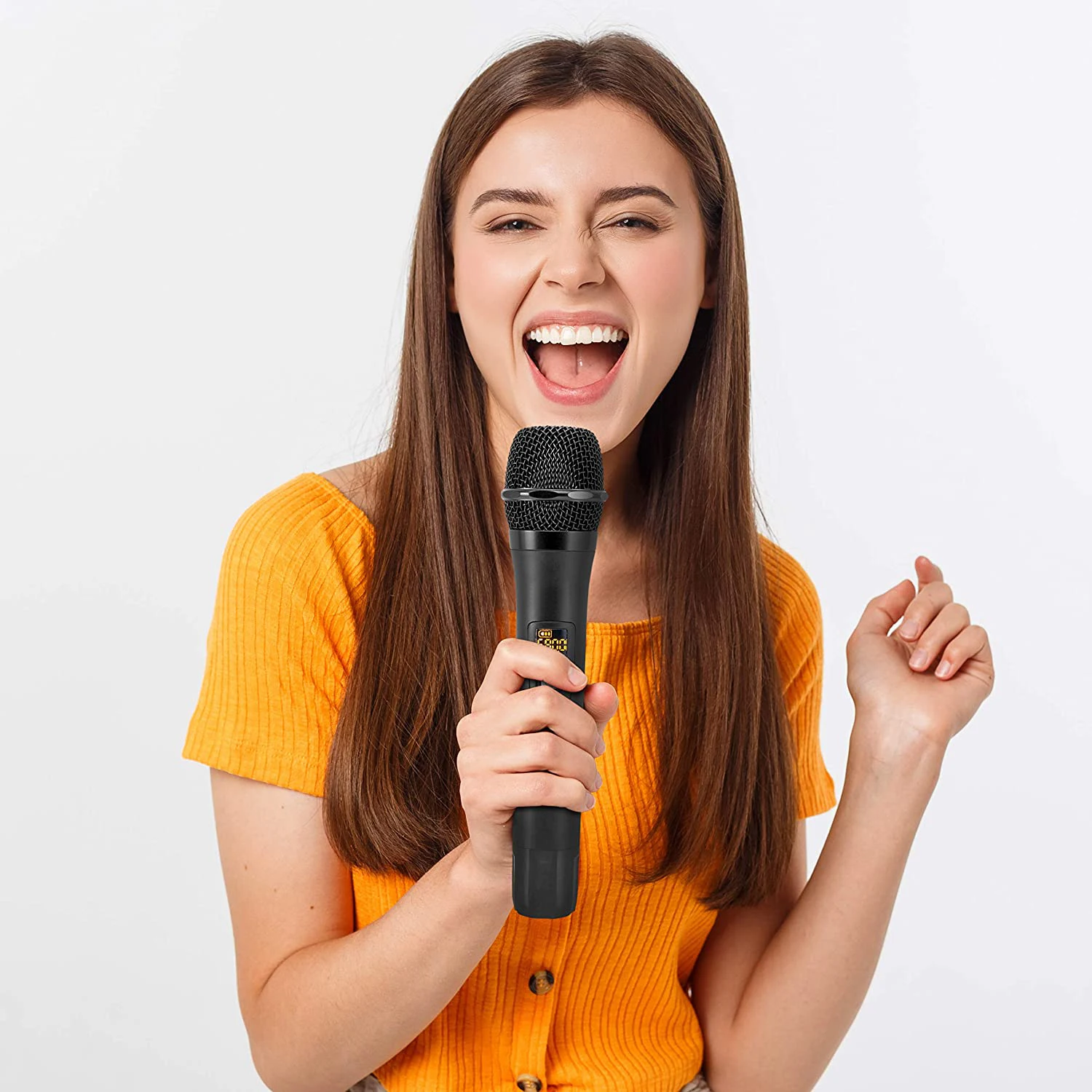 نظام ميكروفون لاسلكي محمول Uhf ثنائي BT مجموعة ميكروفون لاسلكي لحفلة PA Karaoke DJ #6