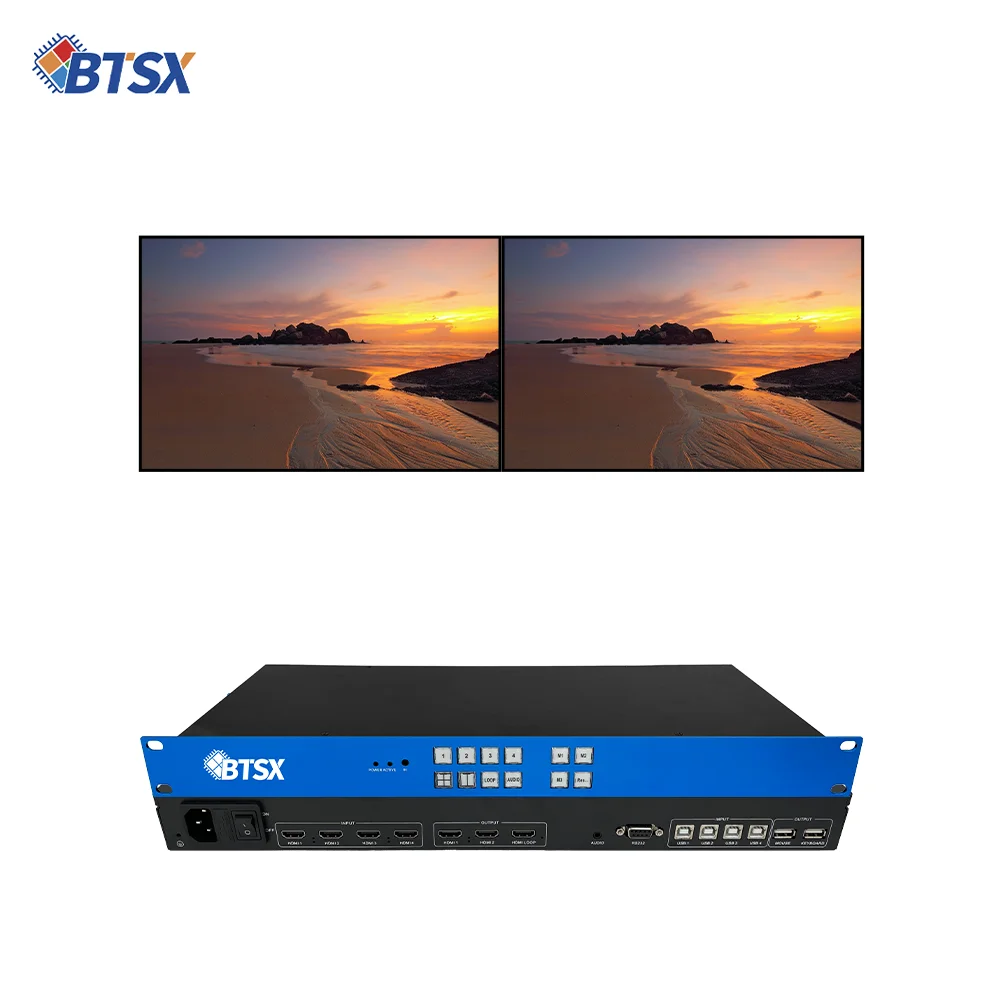 BIT-MV-U1-MD403 Multi-Format Splitters 90° Rotation & PIP Function KVM Multer 4K HDMI 2.0 4x3 Port Video Wall Controller