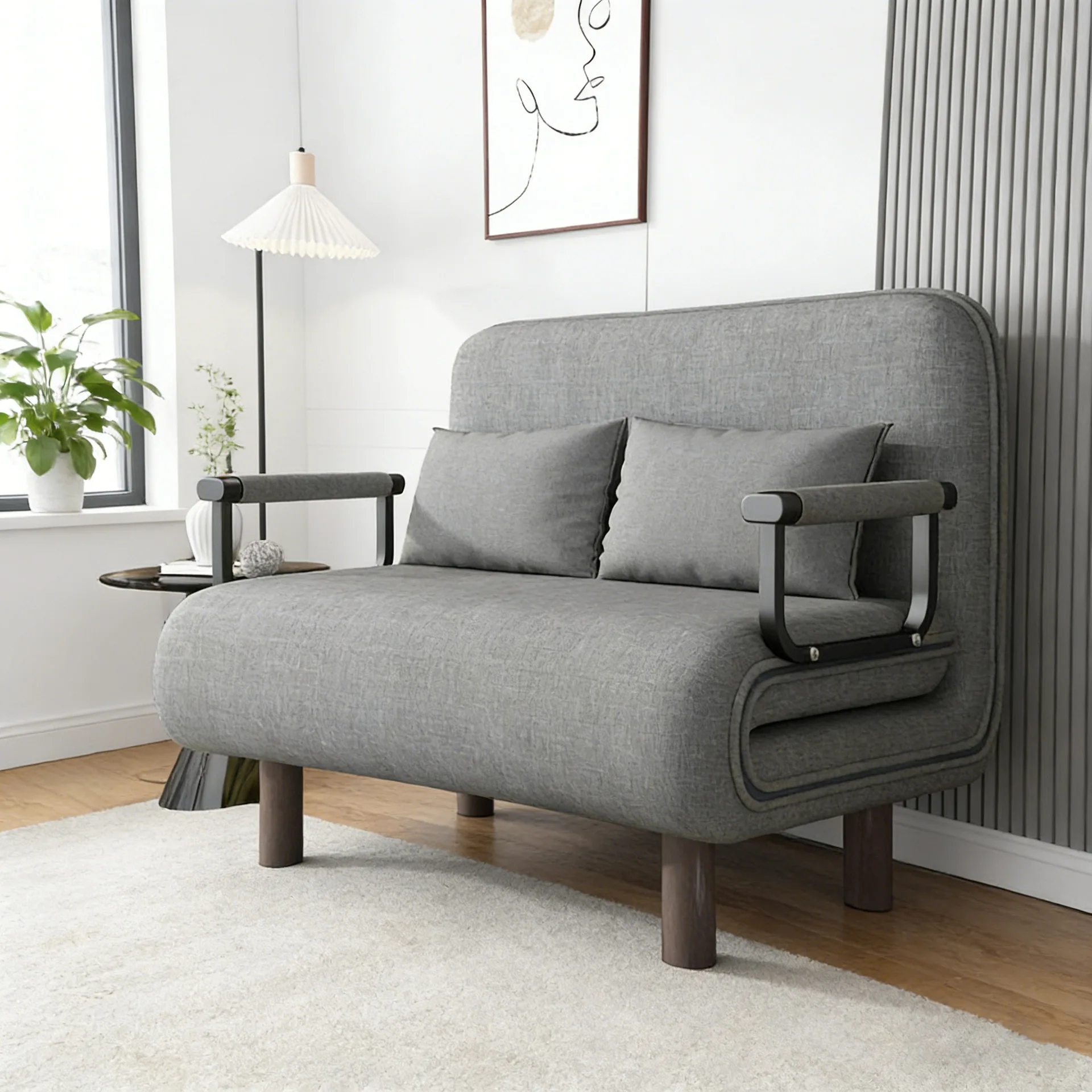 Lazy sofa bed office lunch break folding multi-color reclining sofa bed fashionable retractable push-pull
