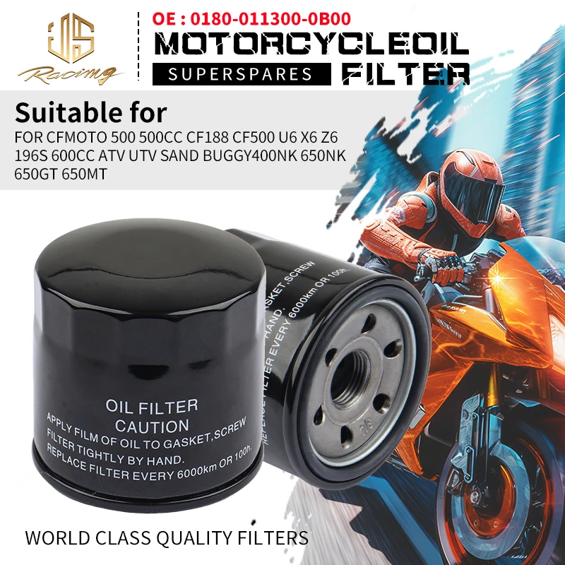 JSRAOIMG ATV UTV Motorcycle Oil Filter For CFMOTO C​F118 CF400 400NK CF500 450SR 450MT 450NK CF650 650MT 650NK 650GT 700 XLander