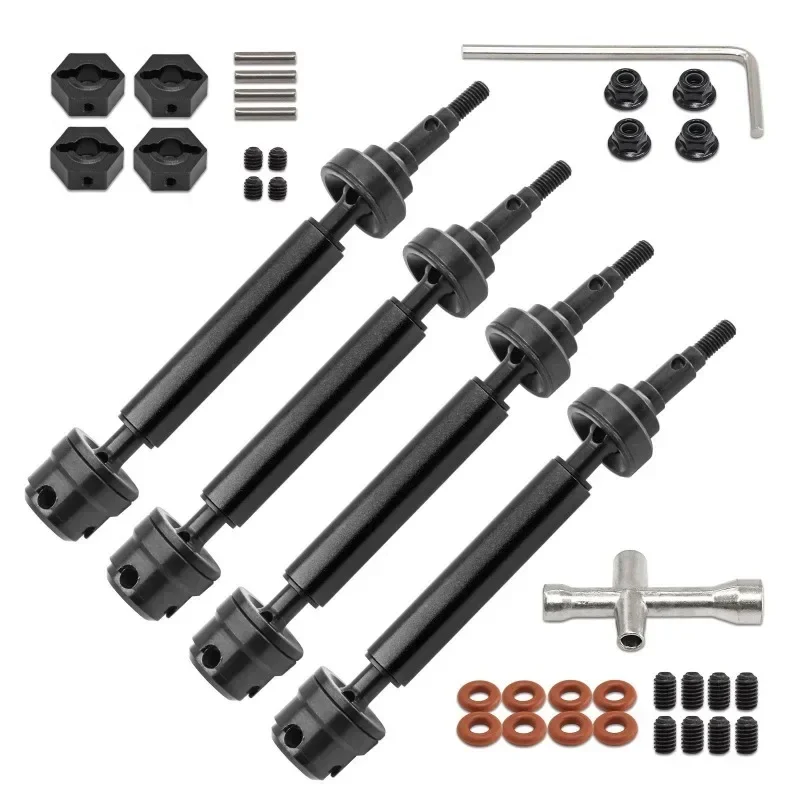 

4pcs Metal Front and Rear Drive Shaft CVD Driveshaft for ARRMA 1/10 3S Big Rock V2 Granite Senton Vortecks RC Car Upgrade Parts