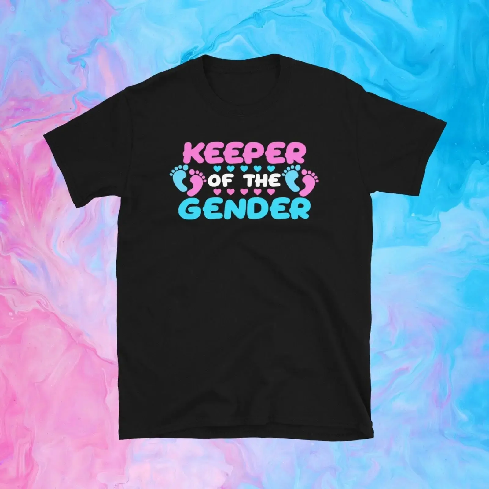 Keeper Of The Gender Reveal T Shirt vintage Washed fashion streetwear Soft Casual Stretched Comfortable Breathable graphic