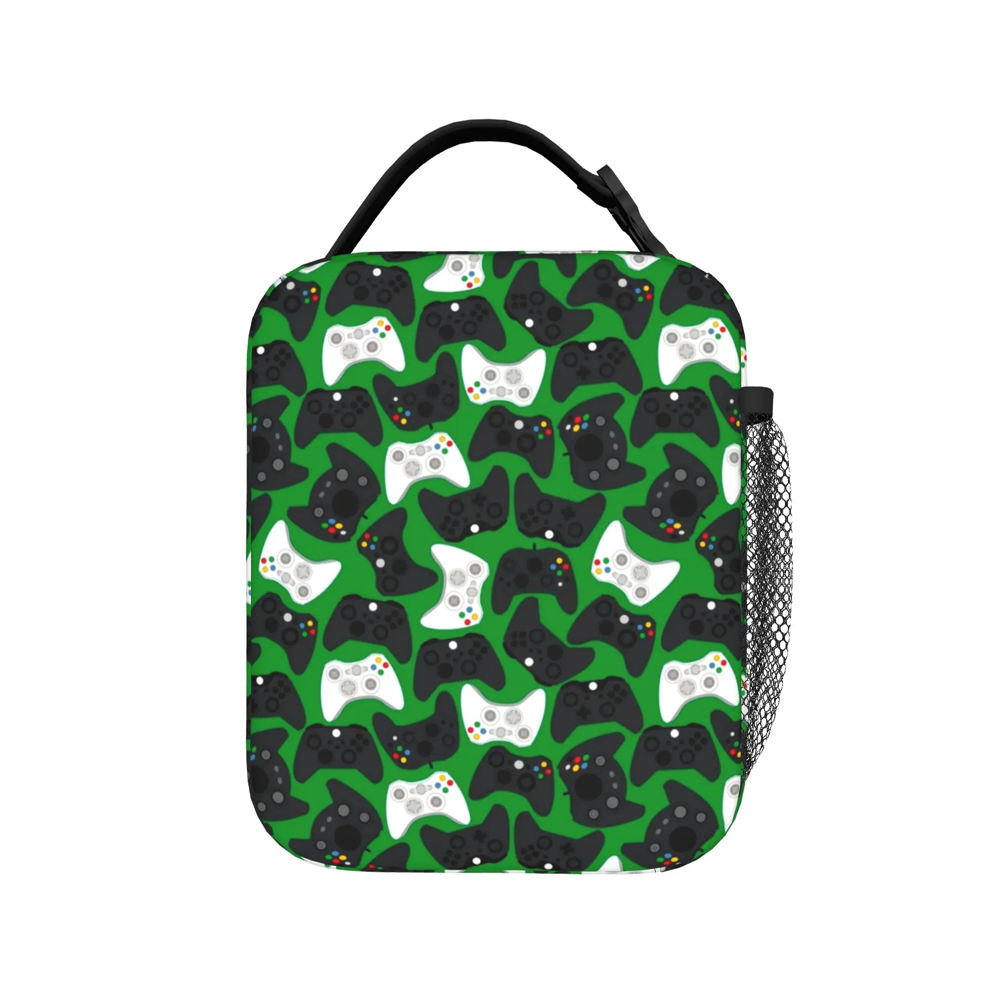 Game Controller Pattern Thermal Insulated Lunch Bag for Work  Portable Food Container Bags Thermal Cooler Food Box