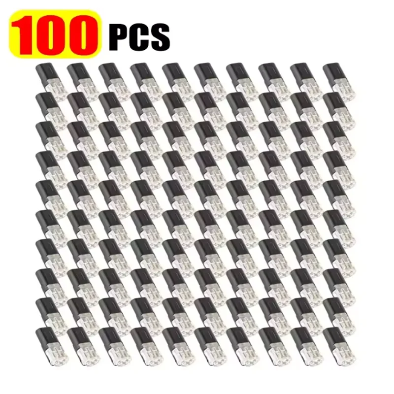50/100 Pack of D2 2-Pin Pluggable Wire Connectors Nylon Insu