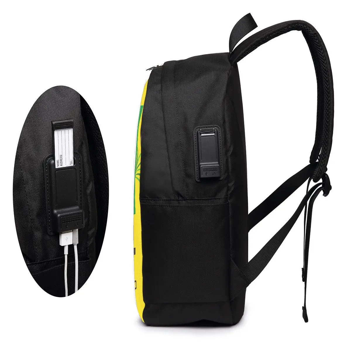 Brazil National Flag  Backpack Travel Notebook Bag Computer College Student School Bag Laptop Shoulder Bags for Men Women view 5