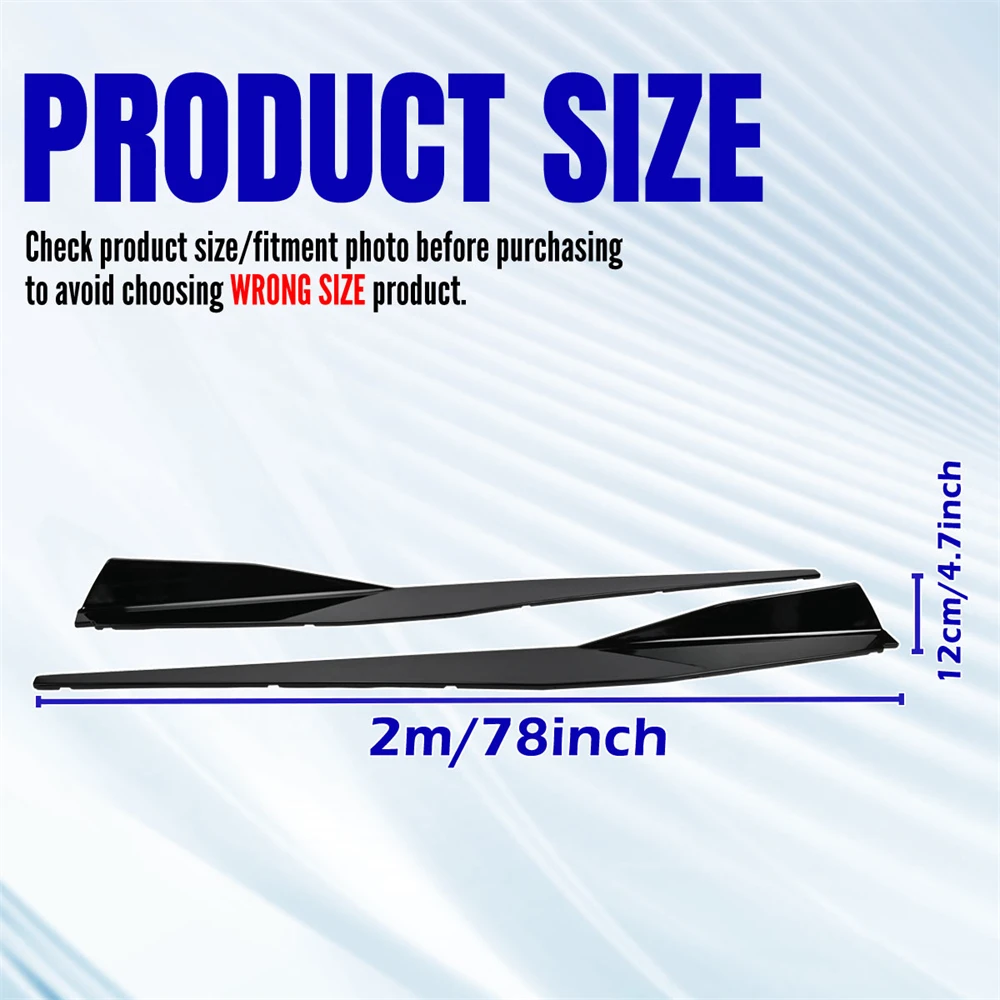 C8 Side Skirts Extension Panel Lip For Chevrolet Corvette 2020-2024 Glossy Black 5VM Style Auto Body Kit Car Exterior Parts HOT