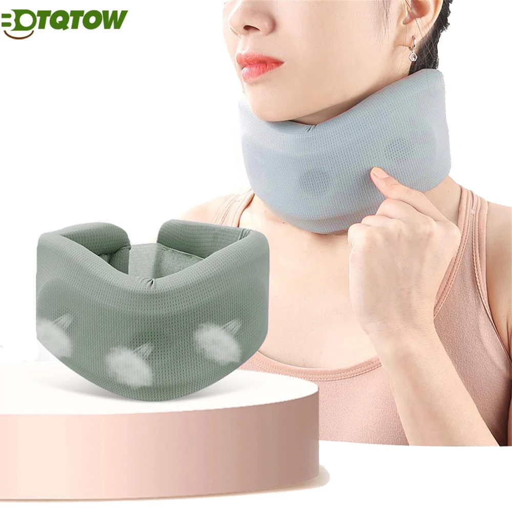 1PCS Soft Foam Necks Brace Care Neck Collar,Adjustable Necks Rest for Sleep & Office,Relieve Neck Pain,Use After Whiplash Injury