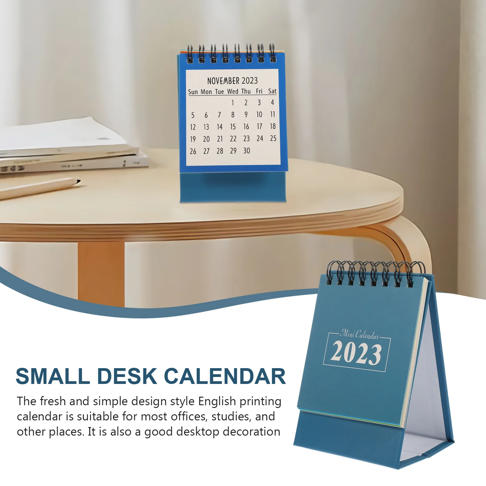 

Small Desk Calendar Paper Material Creative Design Mini Tabletop Calendar For Office Home Desktop Decor English