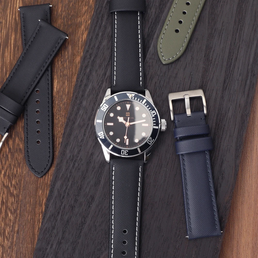 Correas de tela de vela de 18mm, 19mm, 20mm y 22mm para Omega Blancpain para relojes Seiko Divers, correa de nailon para reloj de liberación rápida para hombres