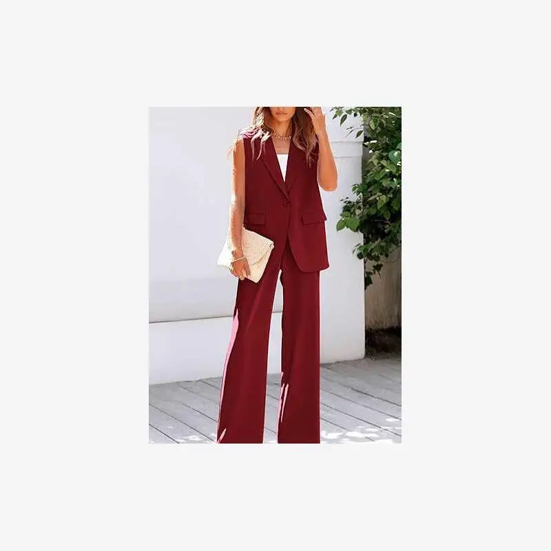 Dames Faion Vest Pak Set 8-25 Jaar Oud Zomer 2024 Sle Dameskleding Werkkleding School orm Premium Quali