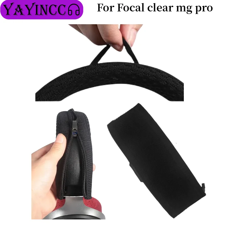 

Replacement Headband Cover For Focal clear mg pro Headphones New product Knitted fabric zipper head beam protective cover